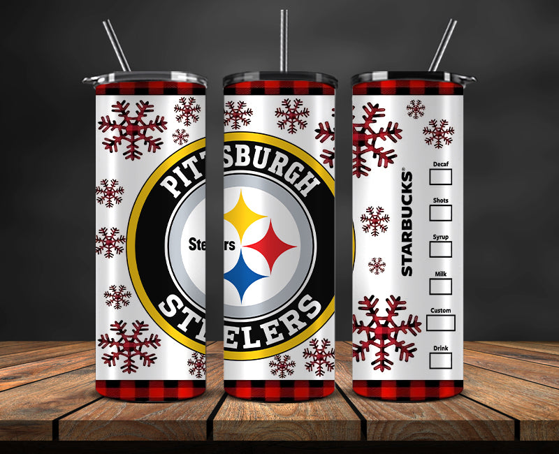 Pittsburgh Steelers Christmas Tumbler 20oz,NFL Merry Christmas 20oz, NFL Christmas Tumbler 20oz 28