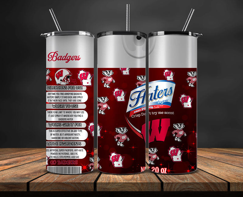 Badgers Haters BeGone Tumbler Wrap, College Haters BeGone Tumbler Png 28