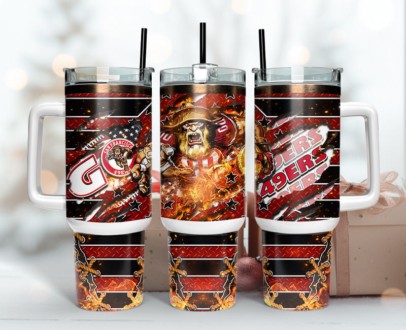 San Francisco 49ers Tumbler 40oz Png, 40oz Tumbler Skinny 28