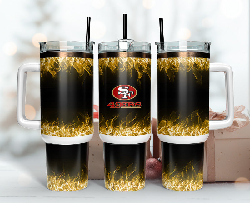 San Francisco 49ers 40oz Tumbler,NFL Tumbler 40oz, 40oz Tumbler Sublimation Png , 40oz Tumbler Wrap 28