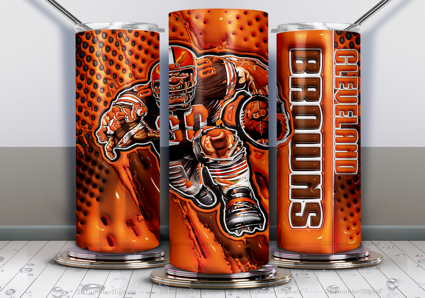 Browns Tumbler Wrap , 3D Nfl Tumbler Wrap, Nfl Mascot Tumbler 29