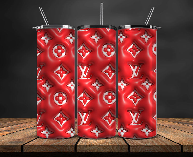 Logo LV 3d Inflatable, Fashion Patterns, Logo Fashion Tumbler 29
