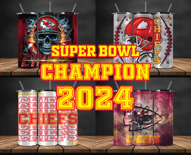 Kansas City Chiefs Super Bowl Tumbler Png, Super Bowl 2024 Tumbler Wrap 14