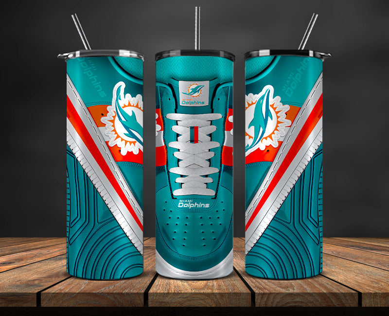 Miami Dolphins Tumbler Wrap, NFL Sneaker Tumbler Wrap 02