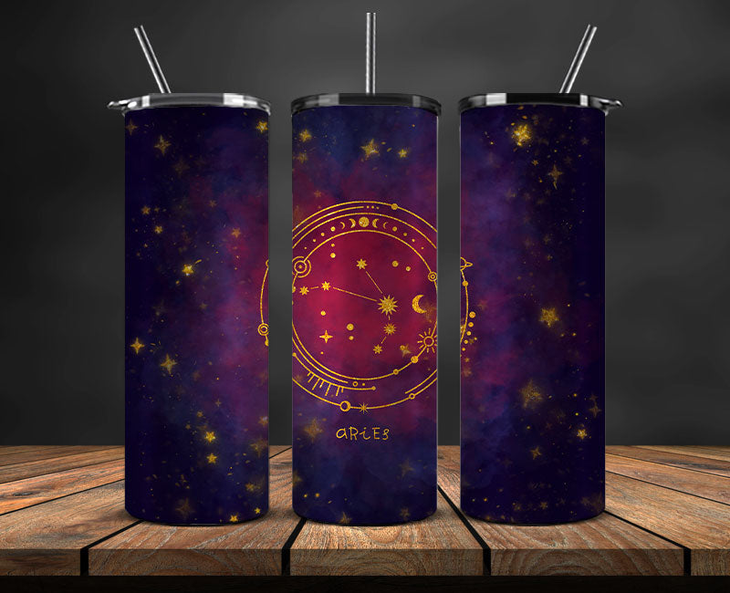 Zodiac Skinny Tumbler , Zodiac Tumbler Wrap Template 02
