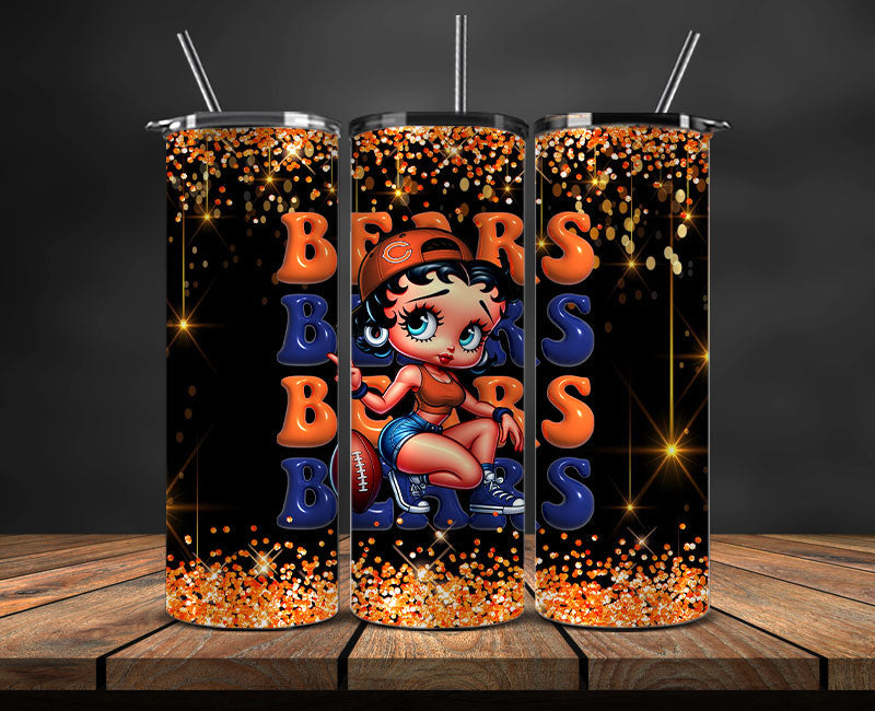 Chicago Bears Tumbler Wraps, NFL Tumbler By AI, AI Tumbler Wrap 2