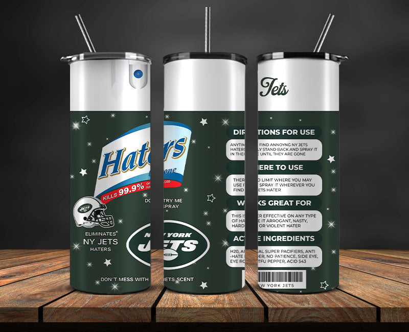 New York Jets Haters Be Gone Tumbler 20oz, NFL Football 20oz LUH -30