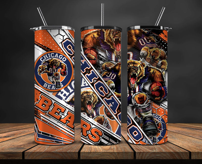 Team Bears Football Tumbler 20oz, Football Tumbler 20oz ,Sport Tumbler 20oz LUD- 31
