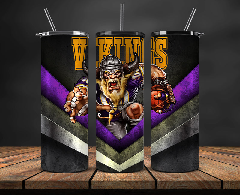 Minnesota Vikings Tumbler, Vikings Logo Tumbler 20oz ,NFL Season 2023 LUF- 31