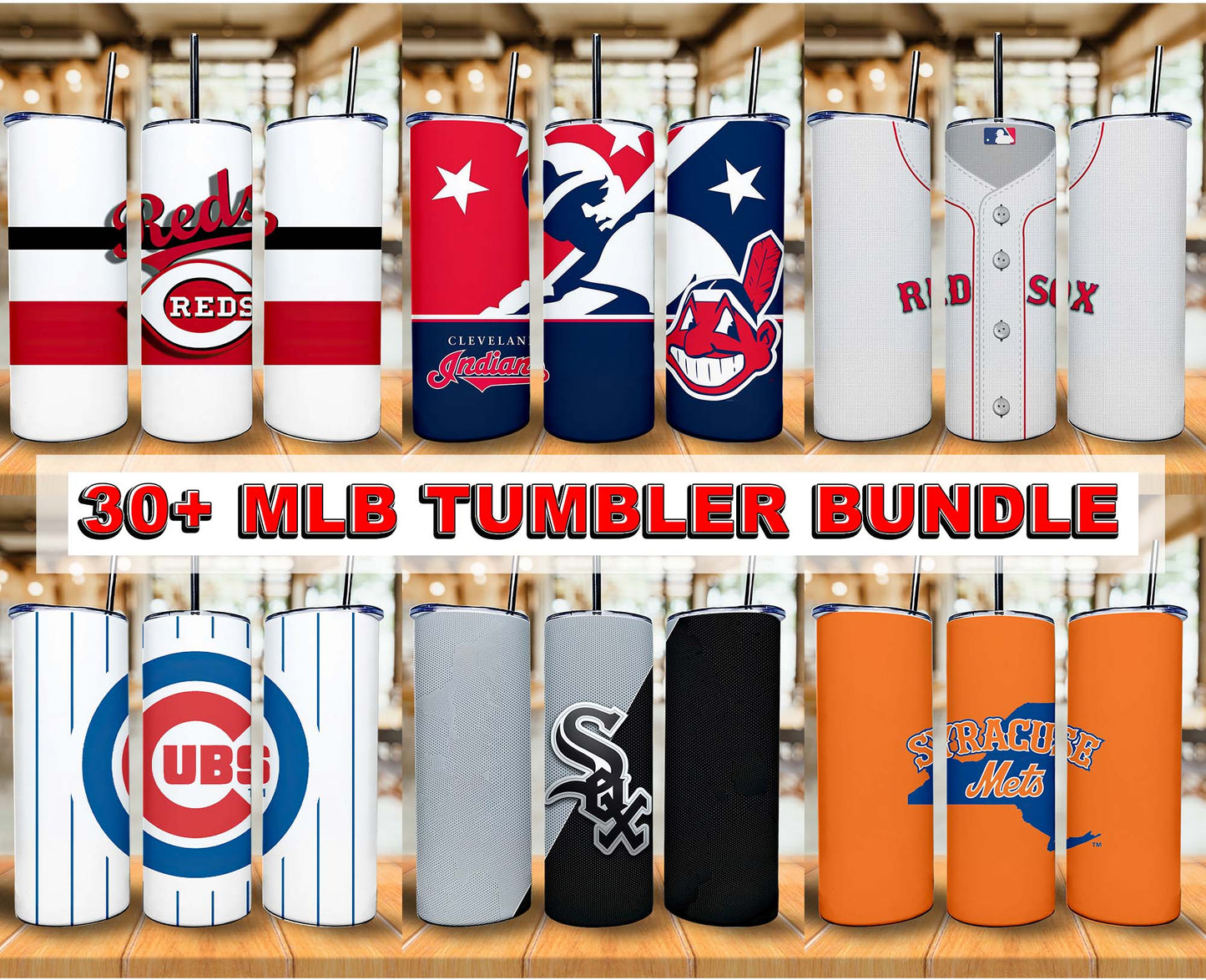 Bundle MLB Logo Tumbler Wrap, Bundle Sport Tumbler 32