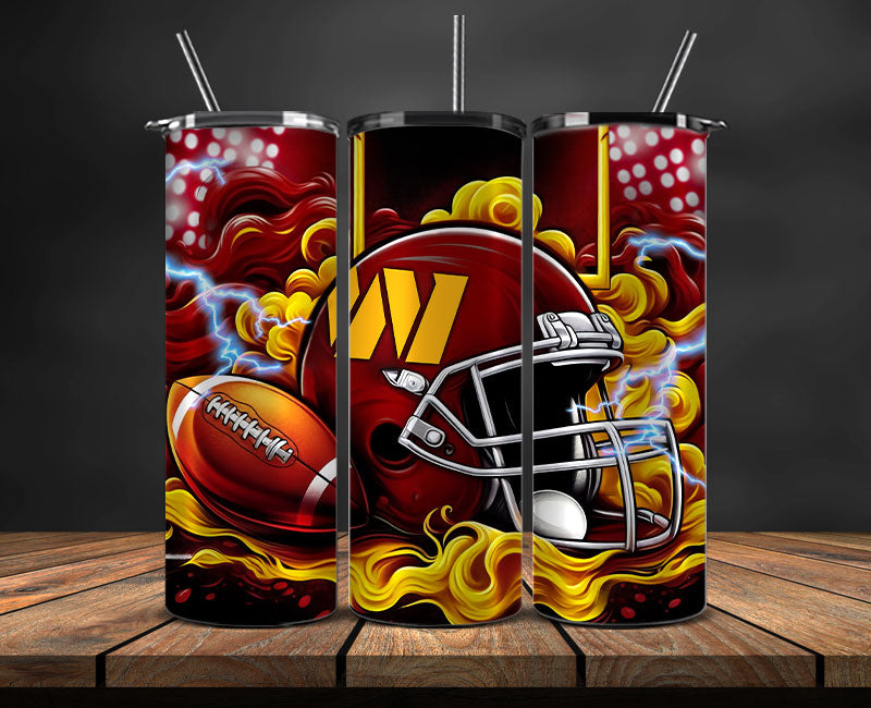 Washington Commanders Tumbler Wraps,NFL Tumbler By AI, AI Tumbler Design 32