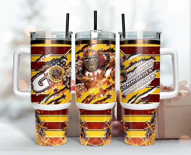 Washington Commanders Tumbler 40oz Png, 40oz Tumbler Skinny 32