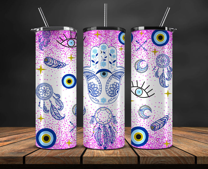 Evil Eye Skinny Tumbler Png, Evil Eye 20 oz Tumbler Wrap , Evil Eye Tumbler Wrap 33