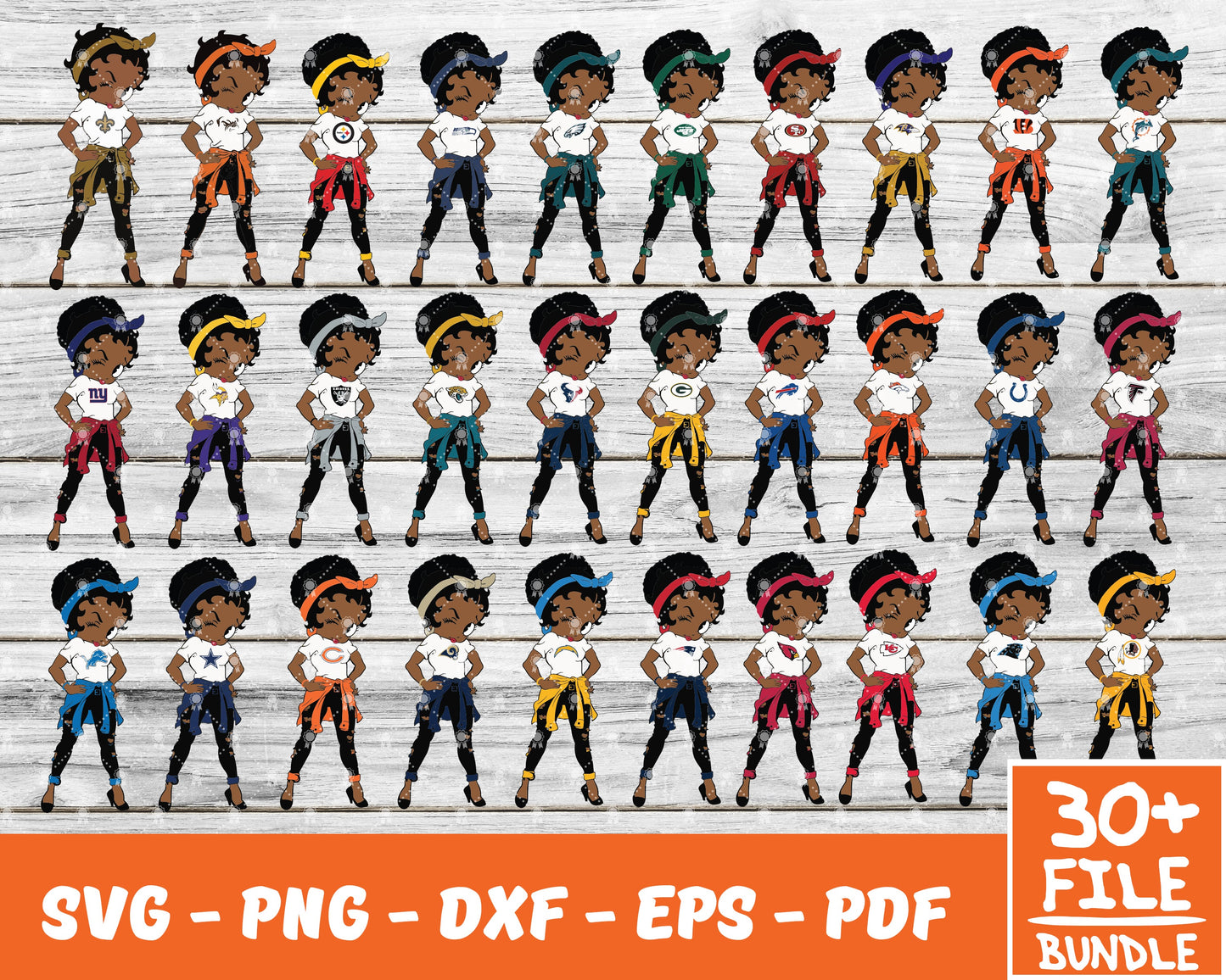Bundle Betty Boop Svg, Template Svg, Football Svg 33