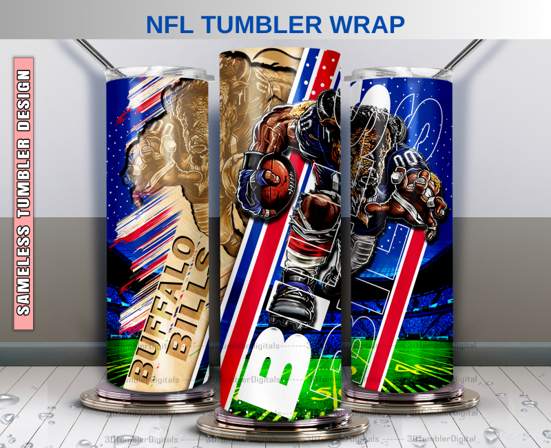 Buffalo Tumbler 20oz , Nfl Wood Mascot Tumbler 20oz, Nfl Mascot Tumbler LUS-33