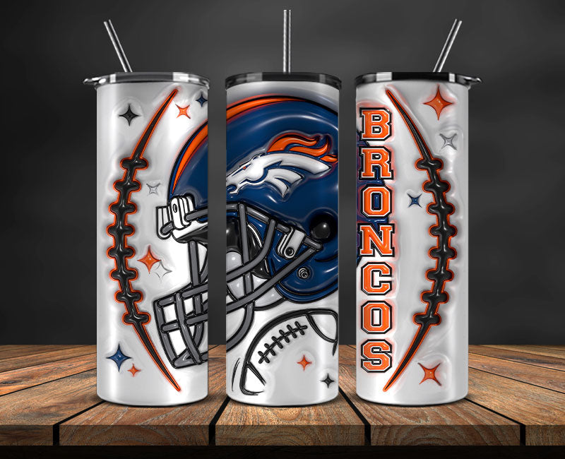 Denver Broncos Inflated Puffy Tumbler 20oz , NFL Football 20oz LUH -34