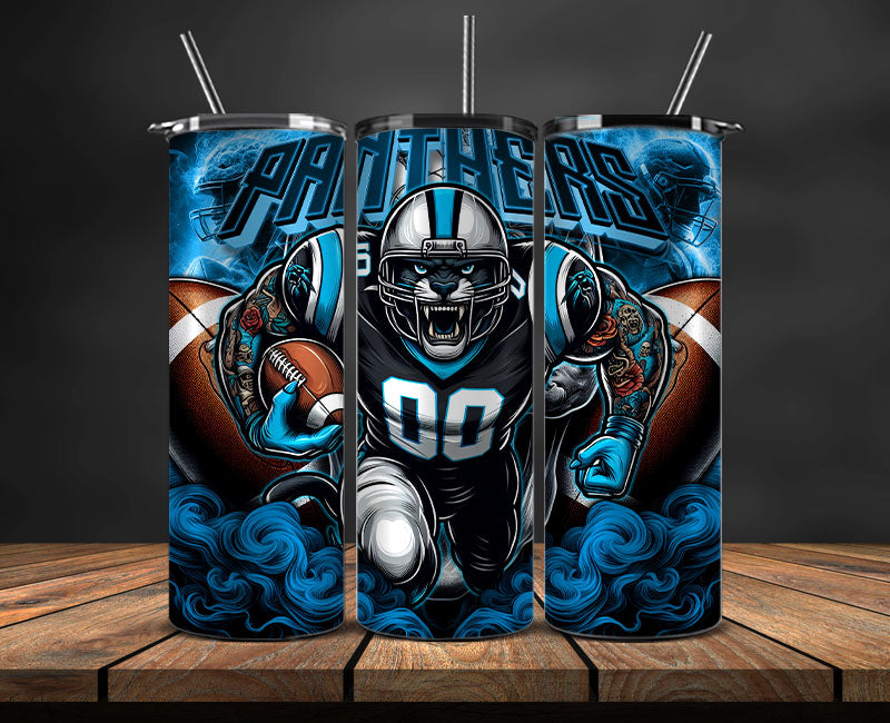 Carolina Panthers Tumbler Wrap, NFL Tumbler By AI, AI Tumbler Wrap 37