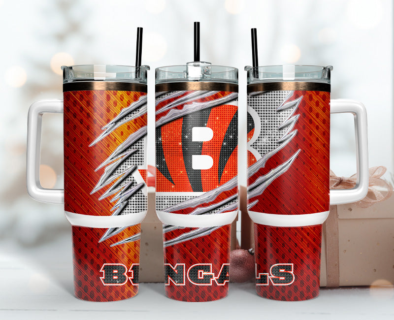 Cincinnati Bengals Tumbler 40oz Png, 40oz Tumler Png 37