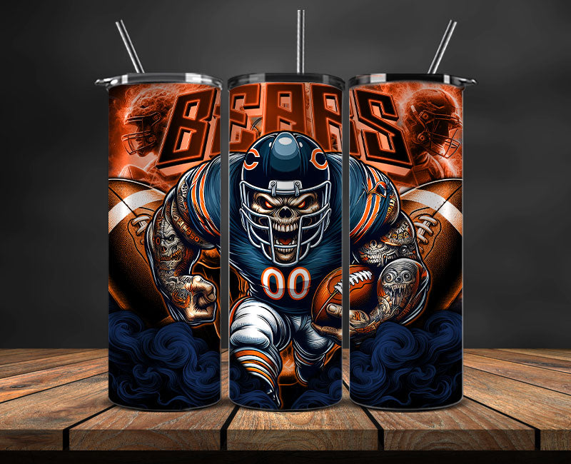 Chicago Bears Tumbler Wrap, NFL Tumbler By AI, AI Tumbler Wrap 38
