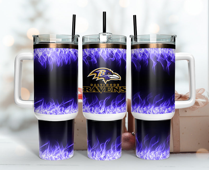 Baltimore Ravens 40oz Tumbler,NFL Tumbler 40oz , 40oz Tumbler Sublimation Png , 40oz Tumbler Wrap 03