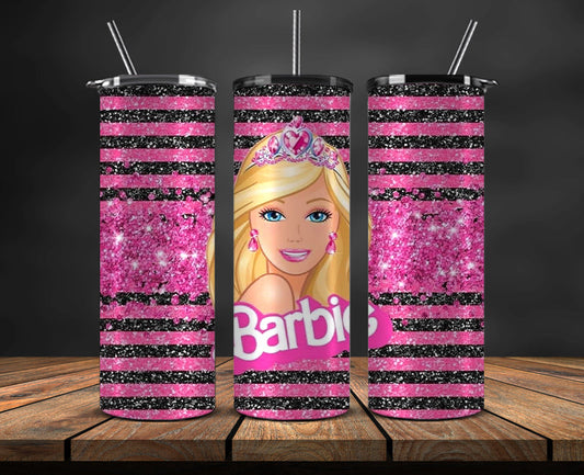 Barbie Tumbler Wrap, Barbie Doll PNG, Barbie  Skinny 20oz 03