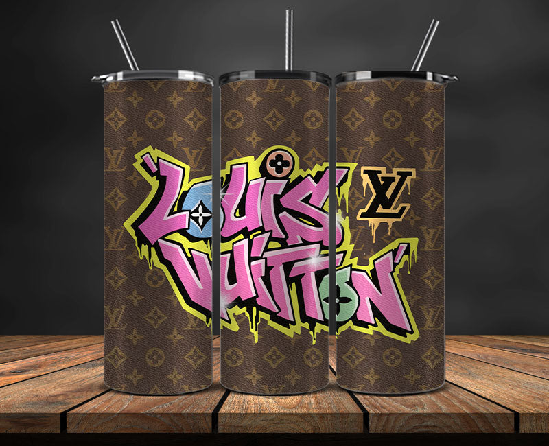 LV Tumbler Wrap, Lv Tumbler Png, Lv Logo, Luxury Tumbler Wraps, Logo Fashion Design 03