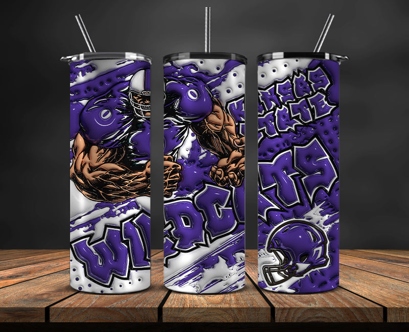 Football Mascot Colleges 3D Tumbler Skinny , Football Tumbler Png ,Nfl Png 03