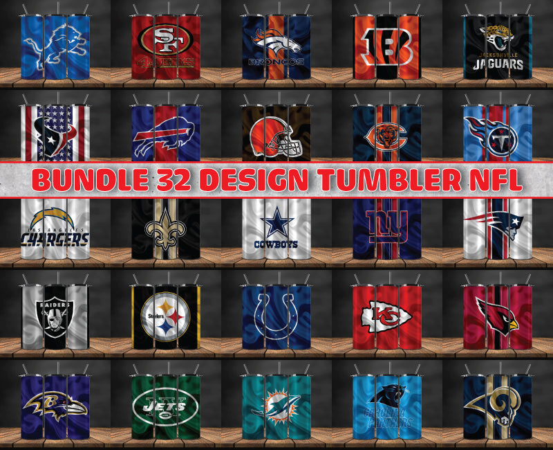Bundle NFL Logo Tumbler Wrap, Bundle Sport Tumbler 85