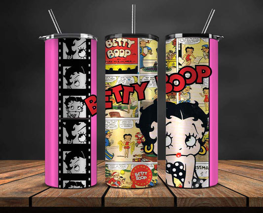 Betty Boop Skinny Tumbler Wrap, Betty Boop Tumbler Wrap ,Betty Boop Design 03