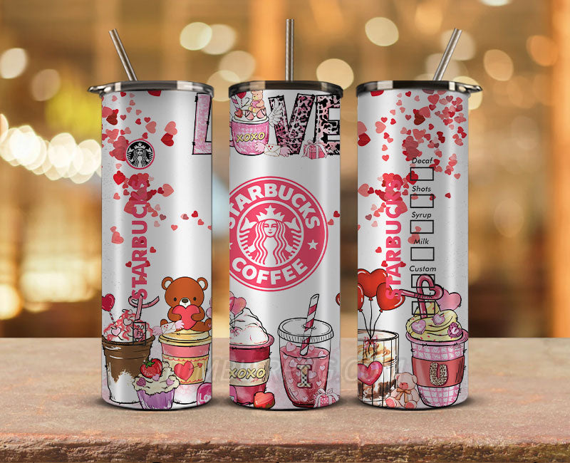 Valentine Tumbler PNG, Valentines Day Tumbler Wrap PNG , Valentine Tumbler 03