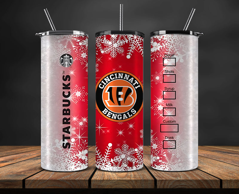 Cincinnati Bengals Christmas Tumbler 20oz,NFL Merry Christmas 20oz, NFL Christmas Tumbler 20oz 40