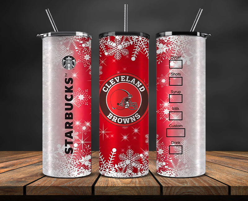 Cleveland Browns Christmas Tumbler 20oz,NFL Merry Christmas 20oz, NFL Christmas Tumbler 20oz 41