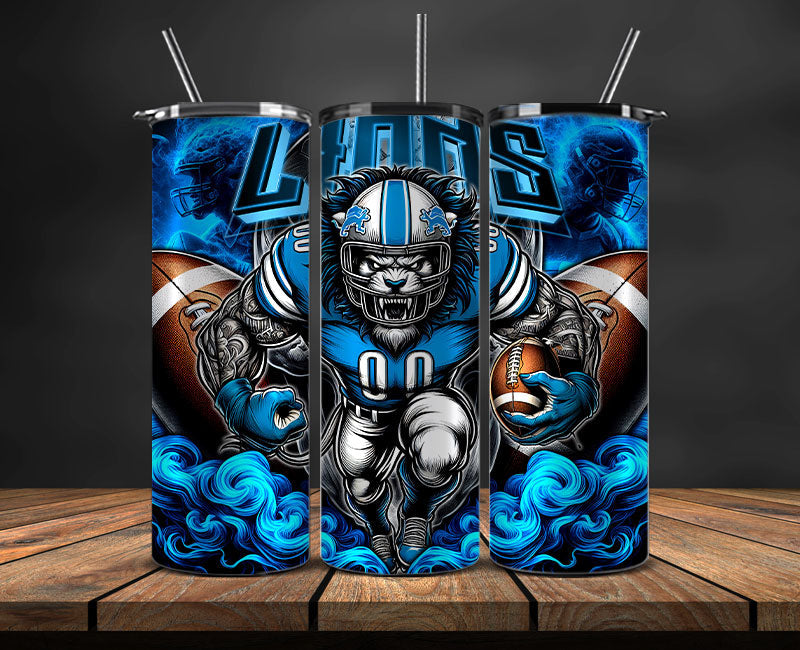 Detroit Lions Tumbler Wrap, NFL Tumbler By AI, AI Tumbler Wrap 43