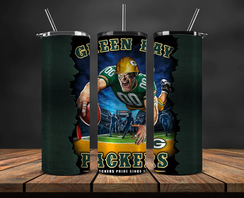 Green Bay Packers Tumbler, Packers Logo Tumbler 20oz ,NFL Season 2023 LUF- 44