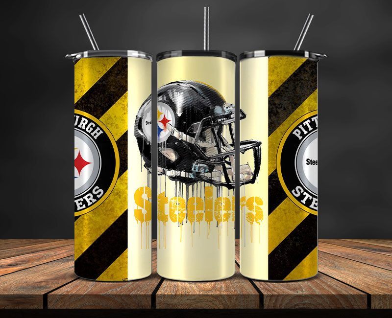 Pittsburgh Steelers Tumbler Wrap, NFL Logo Tumbler Png, NFL Design Png-44