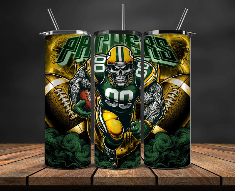 Green Bay Packers Tumbler Wrap, NFL Tumbler By AI, AI Tumbler Wrap 44