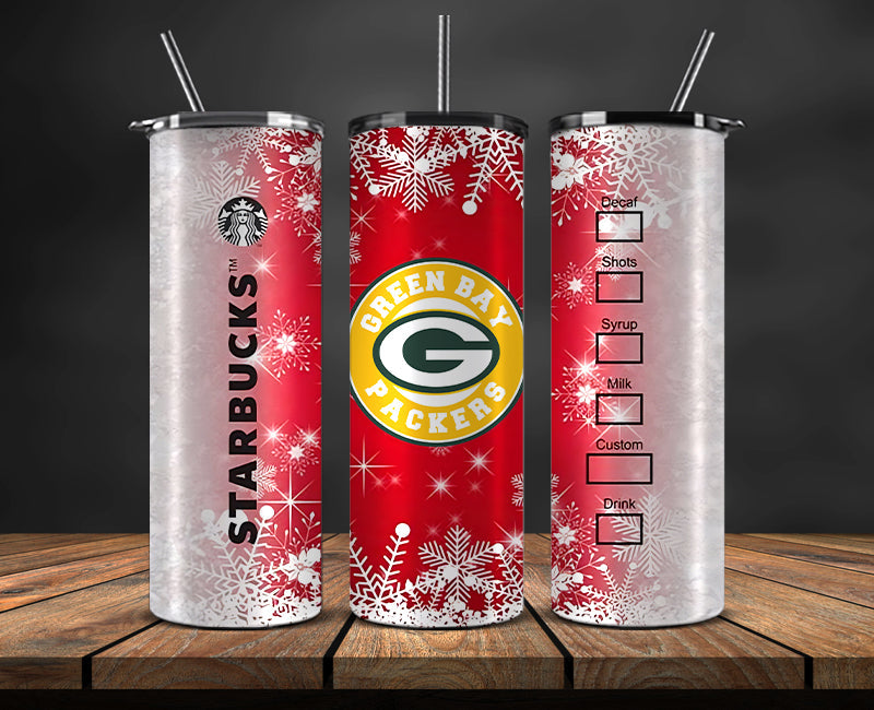 Green Bay Packers Christmas Tumbler 20oz,NFL Merry Christmas 20oz, NFL Christmas Tumbler 20oz 45