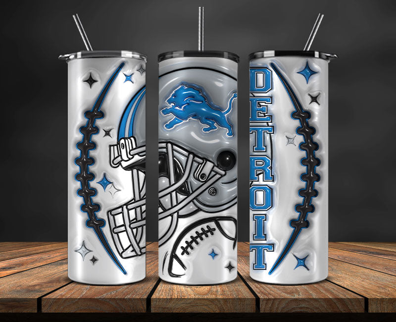 Detroit Lions Inflated Puffy Tumbler 20oz , NFL Football 20oz LUH -45