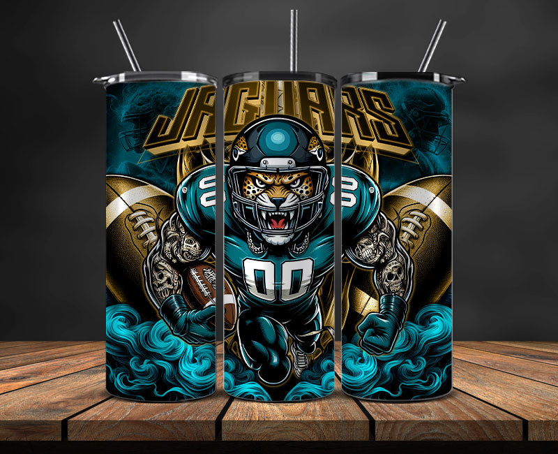 Jacksonville Jaguars Tumbler Wrap, NFL Tumbler By AI, AI Tumbler Wrap 47