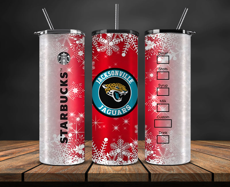 Jacksonville Jaguars Christmas Tumbler 20oz,NFL Merry Christmas 20oz, NFL Christmas Tumbler 20oz 48