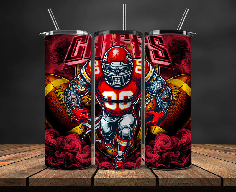 Kansas City Chiefs Tumbler Wrap, NFL Tumbler By AI, AI Tumbler Wrap 48