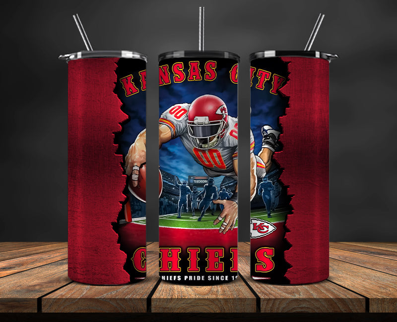 Kansas City Chiefs Tumbler, Chiefs Logo Tumbler 20oz ,NFL Season 2023 LUF- 48