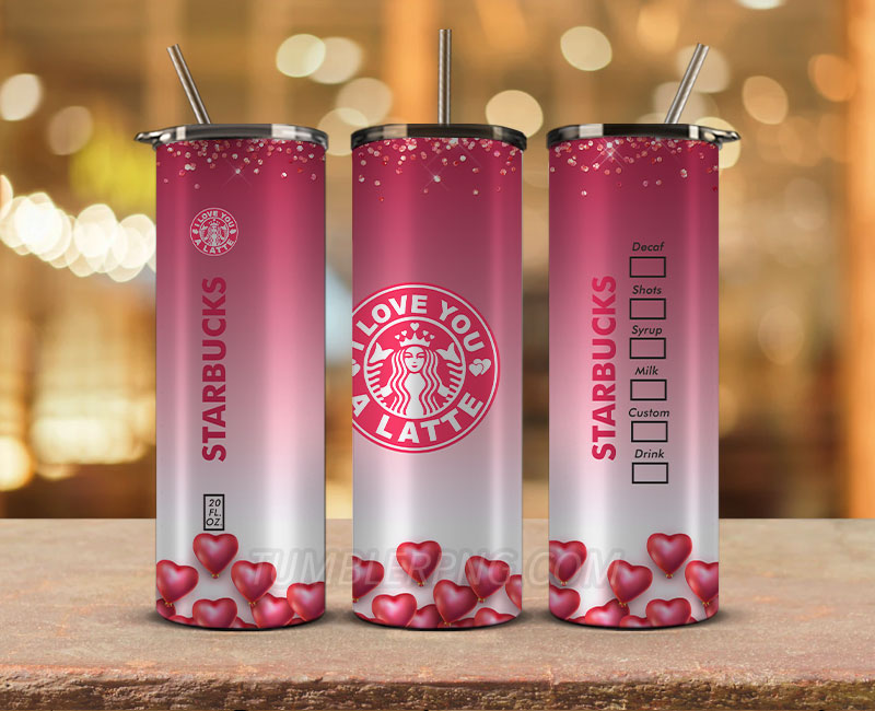 Valentine Tumbler PNG, Valentines Day Tumbler Wrap PNG , Valentine Tumbler 04