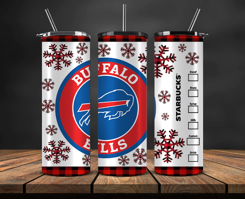 Buffalo Bills Christmas Tumbler 20oz,NFL Merry Christmas 20oz, NFL Christmas Tumbler 20oz 04
