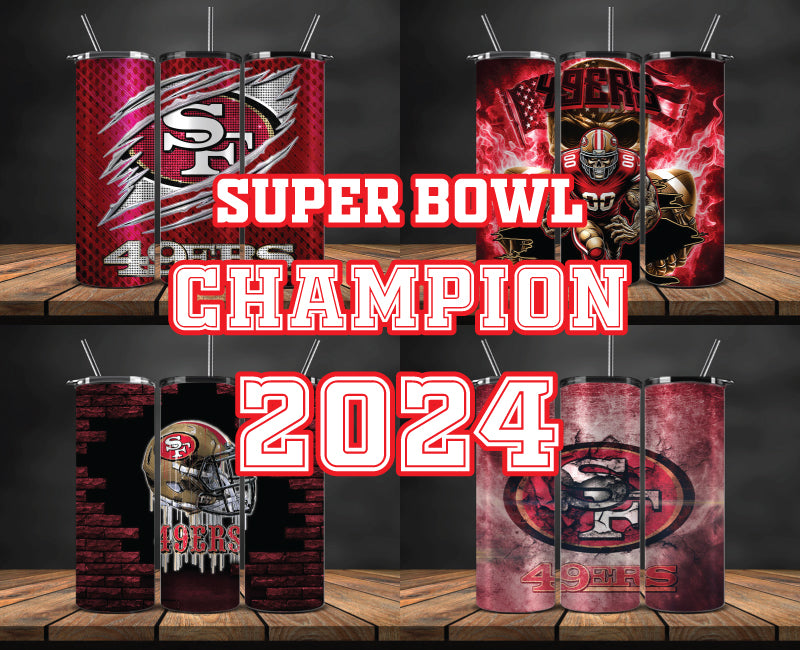 San Francisco 49ers Super Bowl Tumbler Png, Super Bowl 2024 Tumbler Wrap 04