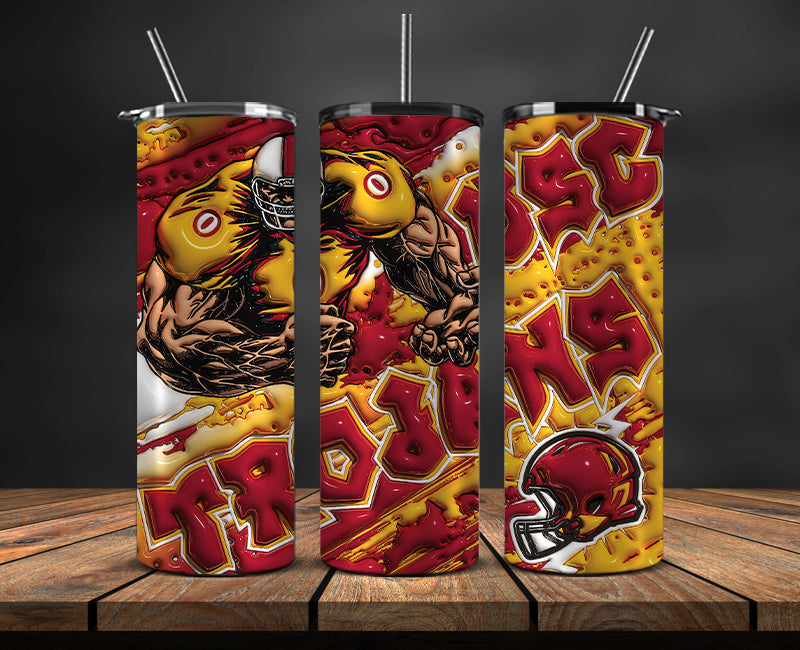 Football Mascot Colleges 3D Tumbler Skinny , Football Tumbler Png ,Nfl Png 04