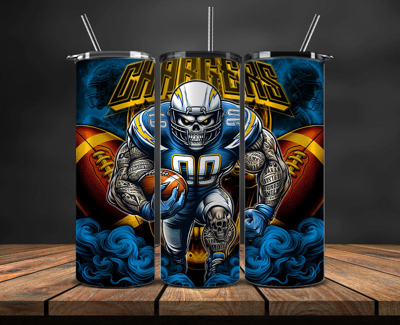 Los Angeles Chargers Tumbler Wrap, NFL Tumbler By AI, AI Tumbler Wrap 50