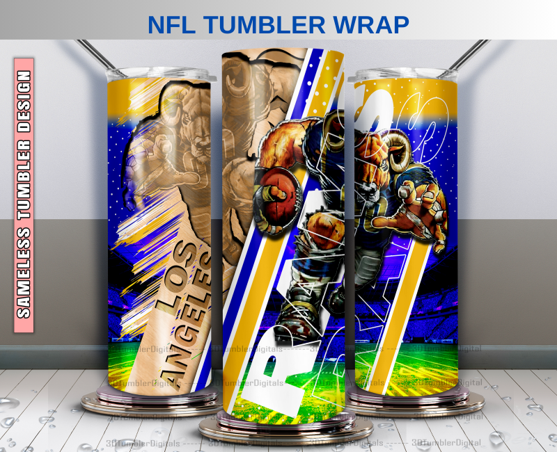 Rams Tumbler 20oz , Nfl Wood Mascot Tumbler 20oz, Nfl Mascot Tumbler LUS-50