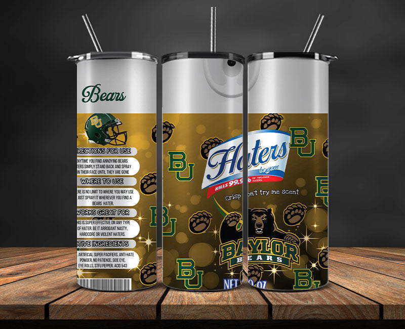 Baylor Bear s Haters BeGone Tumbler Wrap, College Haters BeGone Tumbler Png 50