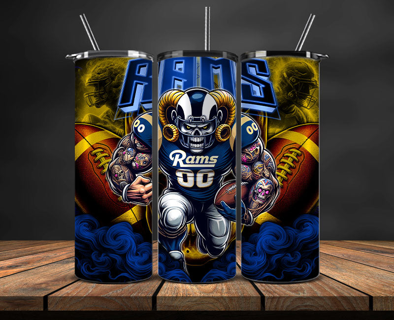 Los Angeles Rams Tumbler Wrap, NFL Tumbler By AI, AI Tumbler Wrap 51